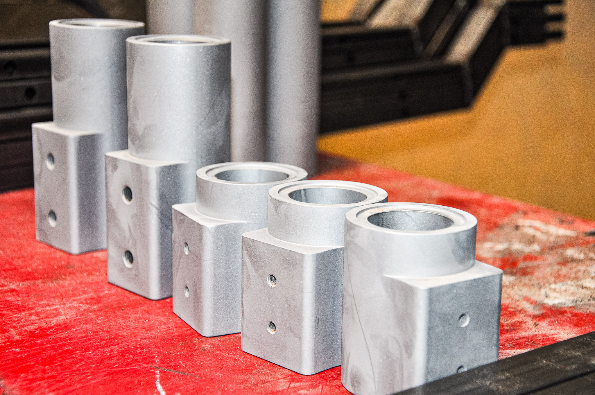 Metal component after surface finishing prepared for further production stages